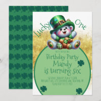 Ours d'anniversaire de la Saint-Patrick Chanceux