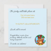 Invitation Ours dans la prairie d'anniversaire (Dos)
