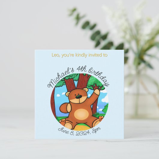 Invitation Ours dans les prairies (Debout devant)