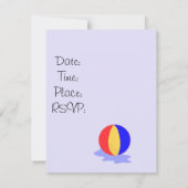 Invitation Ours Dans Les Tubes Flottants Anniversaire (Dos)