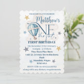 Invitation Ours dans un ballon ONEderful 1st Birthday Invitat (Debout devant)