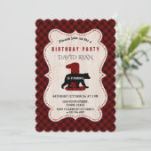 Invitation Ours de bison rouge de bison de bûcheron, premier (Debout devant)