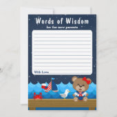 Invitation Ours de fille nautique Paroles de sagesse de la Ma (Devant)