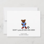 Invitation Ours de football mignon (Dos)