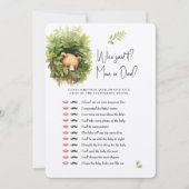 Invitation Ours De Jeu De baby shower Qui L'A Dit ? Maman ou (Devant)