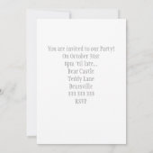 Invitation Ours de jouets Vintage (Dos)