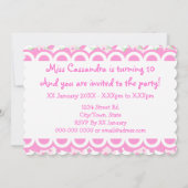 Invitation Ours de Kawaii Panda, mûr fraise rose (Dos)