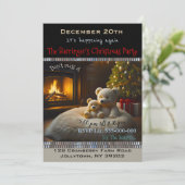 Invitation Ours de la fête de Noël du Feu (Debout devant)