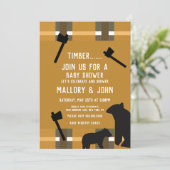 Invitation Ours de la nature et bûcherons (Debout devant)