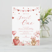 Invitation Ours de la Saint-Valentin Douce Première Invitatio (Debout devant)