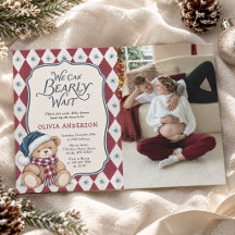 Ours de Noël vintage pour une baby shower prépa Ph