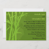 Invitation Ours de panda géants et Mariage de forêt de bambou (Dos)