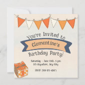 Invitation Ours de robe orange plaqué avec poil (Dos)