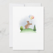 Invitation Ours des bois avec ballons fête d'anniversaire (Dos)