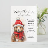 Invitation Ours d'hiver dans un Casquette rouge cosy (Debout devant)