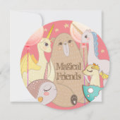 Invitation Ours d'invitation, Dragon, Licorne, Amis Magiques (Devant)