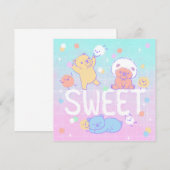 Invitation Ours doux avec monstres en luffy (Devant / Derrière)