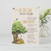 Invitation Ours du livre de contes classique "Qu'est-ce que b (Debout devant)