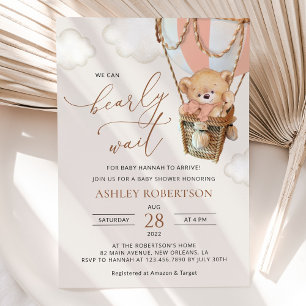 Invitation Ours En Conflit, Ballotte À Air Chaud Rose, Baby s