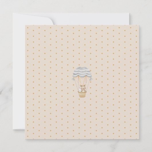 Invitation Ours En Conflit Oh Bébé Bois Baby shower Neutre Da (Dos)