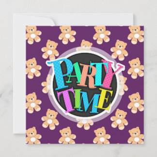 Invitation Ours En Conflit Profond Violet, Ours