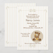 Invitation Ours en peluche (Devant / Derrière)
