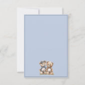 Invitation Ours en peluche aquarelle jumeaux (Dos)