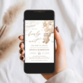 Invitation Ours en peluche avec Baby shower à ballons neutres