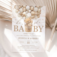 Ours en peluche avec des ballons neutres Révélatio