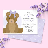 Invitation Ours en peluche avec mignon Baby shower de fille e
