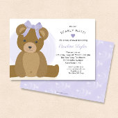 Invitation Ours en peluche avec mignon Baby shower de fille e