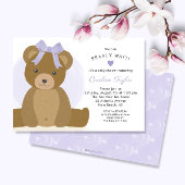 Invitation Ours en peluche avec mignon Baby shower de fille e