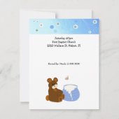 Invitation Ours en peluche avec pot de miel Baby shower Invit (Dos)