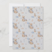 Invitation ours en peluche bohème bébé (Dos)