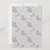 Invitation ours en peluche bohème bébé (Dos)