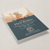 Invitation Ours en peluche Code QR Cow-boy Premier Rodéo Anni