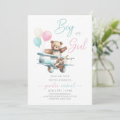 Invitation Ours en peluche dans l'avion Bébé Révélation de ge (Debout devant)