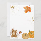 Invitation Ours en peluche de citrouille d'automne vierge Ajo (Devant)