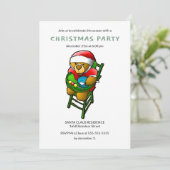 Invitation Ours en peluche de Noël (Debout devant)