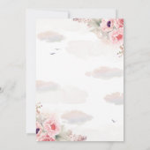 Invitation Ours en peluche et ballon à air chaud floral Anniv (Dos)