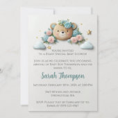 Invitation Ours en peluche floral (Devant)