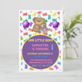 Invitation Ours en peluche | Invitation pour enfan (Debout devant)