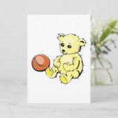 Invitation Ours en peluche jaune (Debout devant)