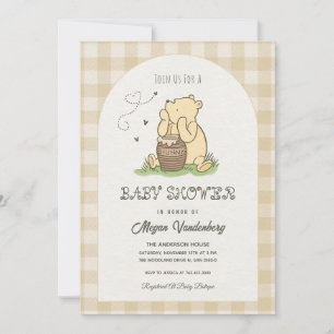 Invitation Ours en peluche marron beige Baby Shower