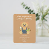 Invitation Ours en peluche mignon - Anniversaire (Debout devant)