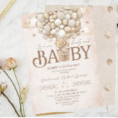 Invitation Ours en peluche moderne aquarelle douche bébéInvit