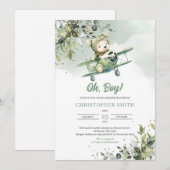 Invitation Ours en peluche neutre pour les femmes pilote euca (Devant / Derrière)