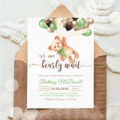 Invitation Ours en peluche Ours Baby shower avec ballons