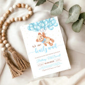 Invitation Ours en peluche Ours Baby shower avec ballons