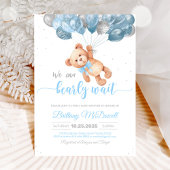 Invitation Ours en peluche Ours Baby shower avec ballons